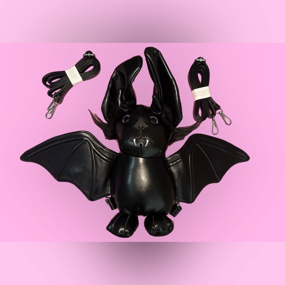 Trickz N Treatz Gothic Bat Plush Mini Backpack